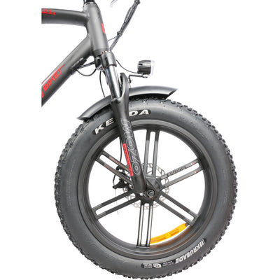 DJ Super Bike equipped with fat tires on alloy wheels 